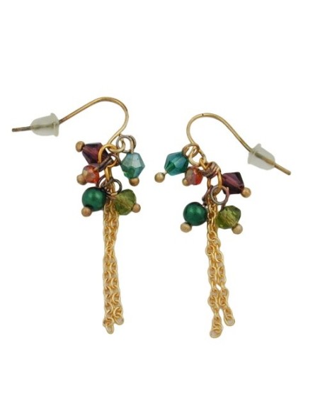 hook earrings beads multi colour