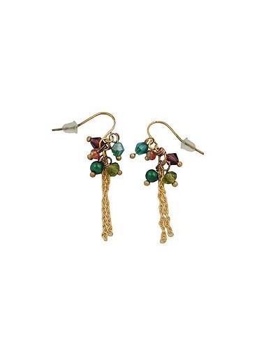 hook earrings beads multi colour