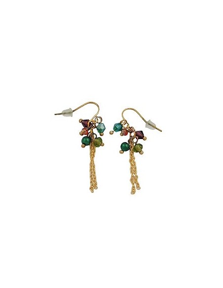 hook earrings beads multi colour