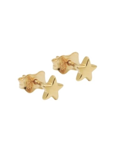 stud earrings 5mm little star shiny 9k gold