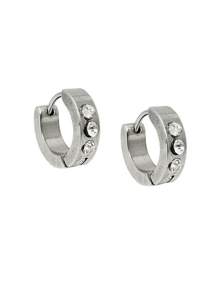 earring hoops zirconia stainless steel