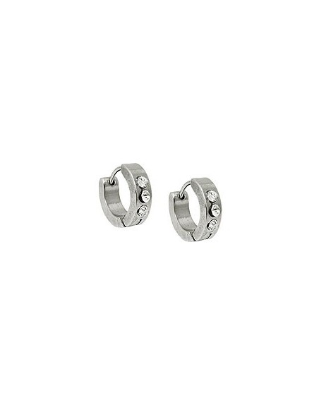 earring hoops zirconia stainless steel
