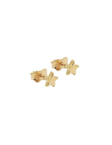 stud earrings 5mm little star shiny 9k gold