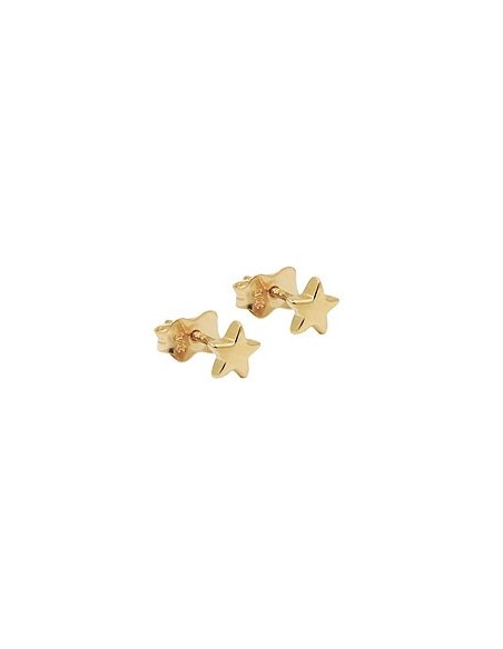 stud earrings 5mm little star shiny 9k gold