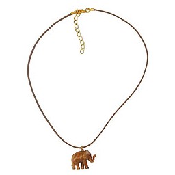 necklace elephant brown