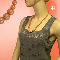 necklace bead chain apricot