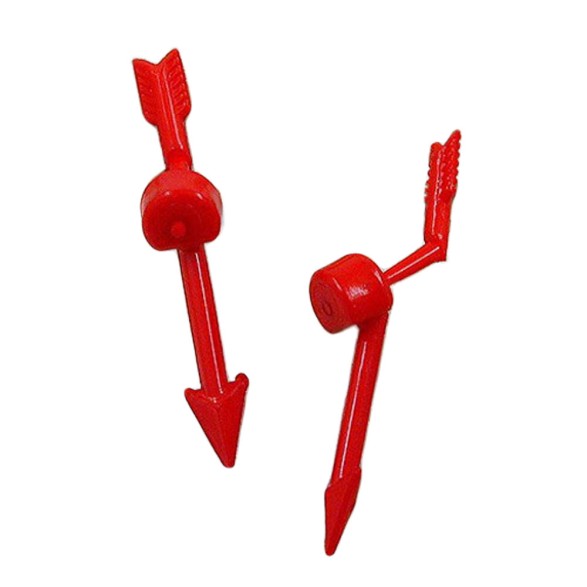 stud earrings red flash two parts