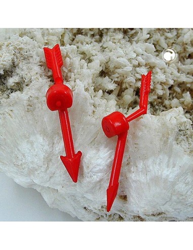 stud earrings red flash two parts