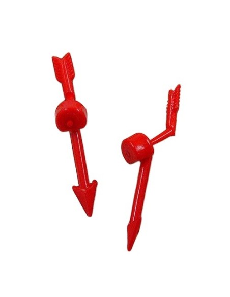 stud earrings red flash two parts
