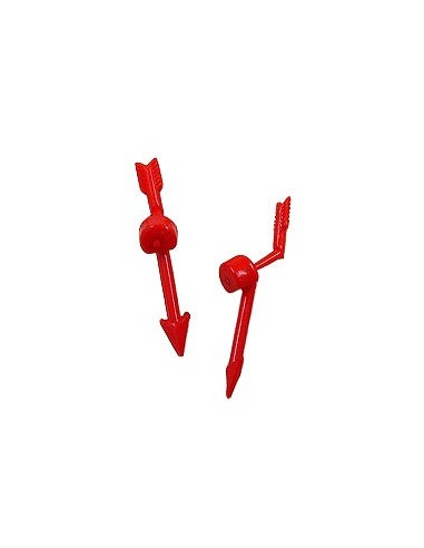 stud earrings red flash two parts