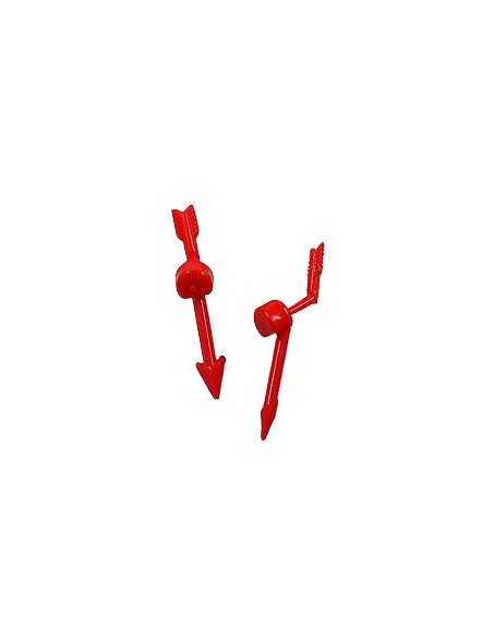 stud earrings red flash two parts