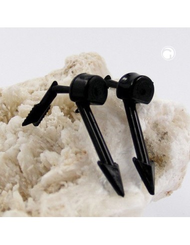 stud earrings black flash two parts