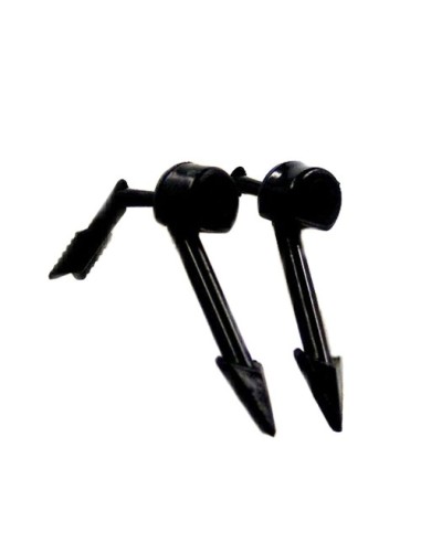 stud earrings black flash two parts