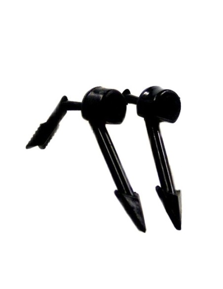 stud earrings black flash two parts