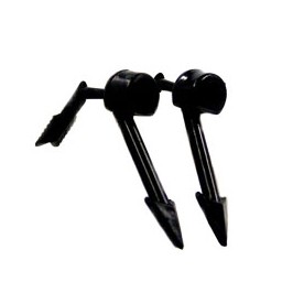 stud earrings black flash two parts