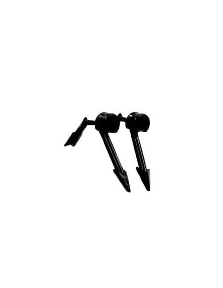 stud earrings black flash two parts