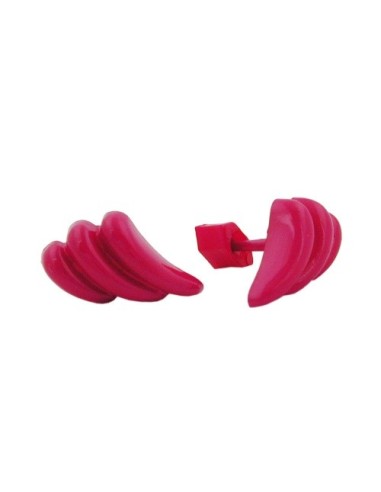 stud earrings pink striped