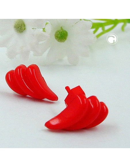stud earrings red striped