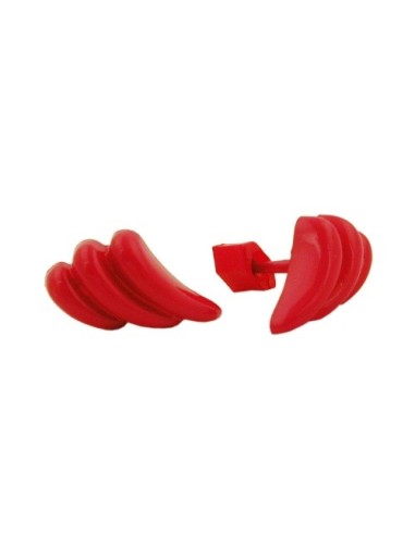 stud earrings red striped
