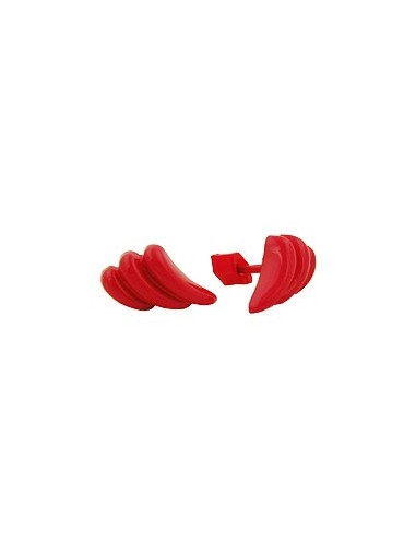 stud earrings red striped