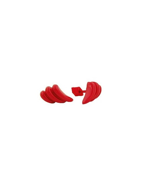 stud earrings red striped