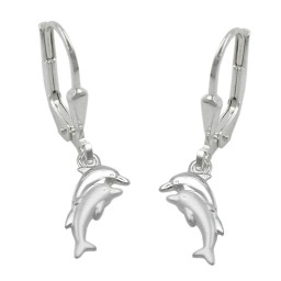 earrings leverback dolphins siver 925