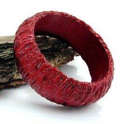 bangle red metal bark like