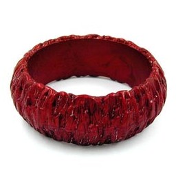 bangle red metal bark like