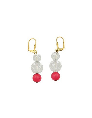 leverback earrings silky red transparent