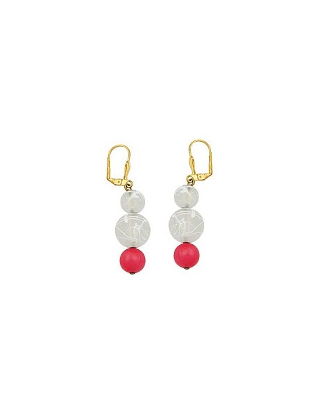 leverback earrings silky red transparent