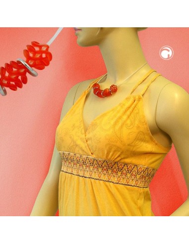 necklace red/matte finished beads