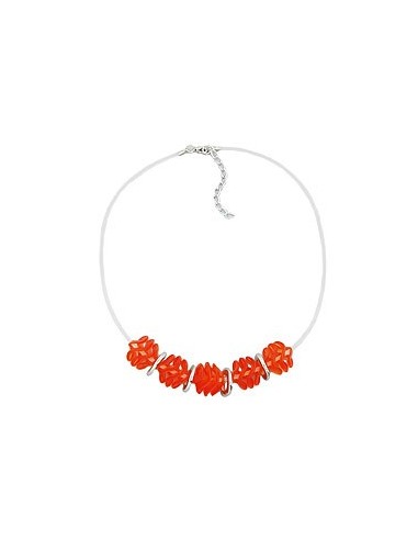 necklace red/matte finished beads