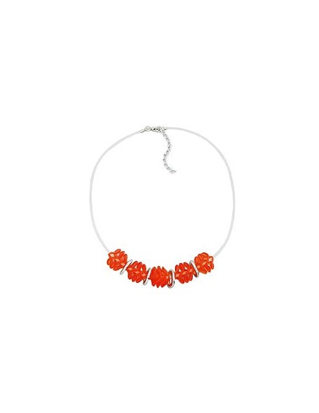 necklace red/matte finished beads