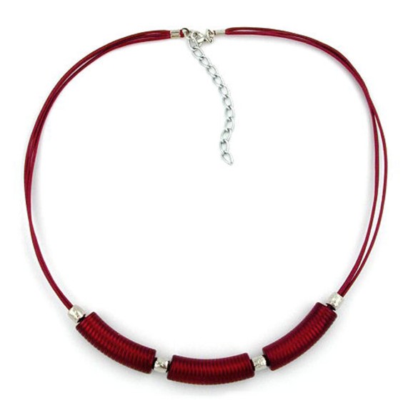 necklace bead-roll red-metal 45cm