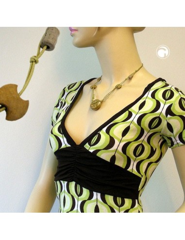 necklace olive disk stone beads silky sheen