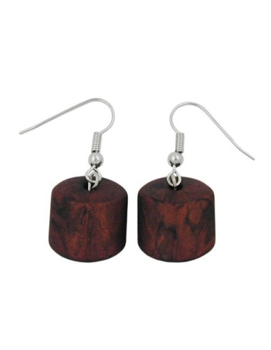 hook earrings dark brown marbled