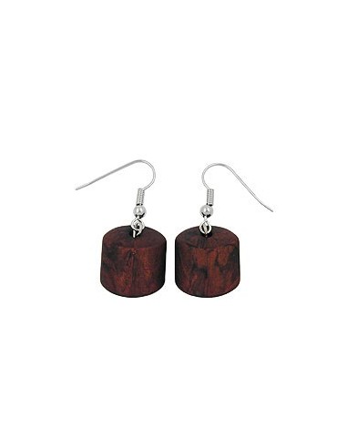 hook earrings dark brown marbled