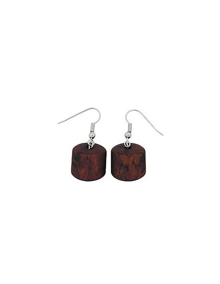 hook earrings dark brown marbled
