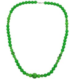 necklace green/black beads