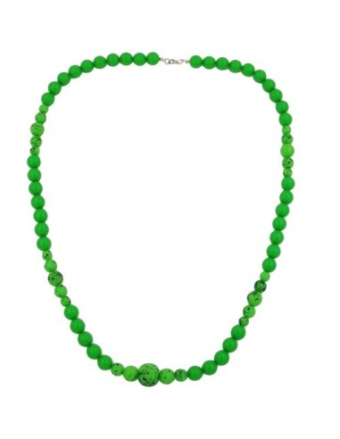 necklace green/black beads