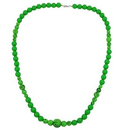 necklace green/black beads