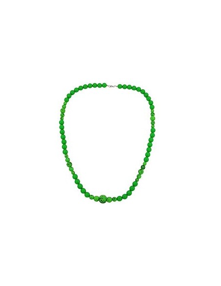 necklace green/black beads