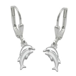 earrings leverback dolphins siver 925