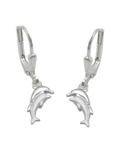 earrings leverback dolphins siver 925