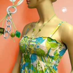 necklace lightgreen beads 90cm