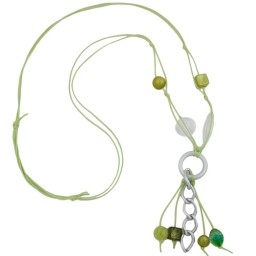 necklace lightgreen beads 90cm