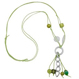 necklace lightgreen beads 90cm