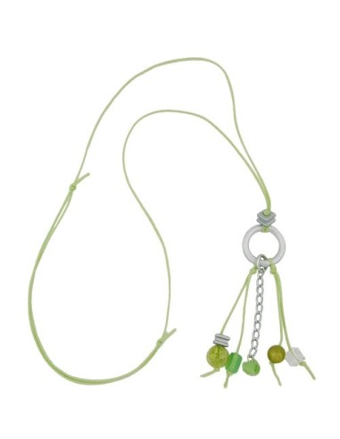 necklace lightgreen beads 90cm