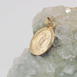 pendant lady of guadaloupe 9k gold