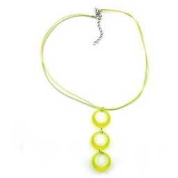 necklace neon yellow beads